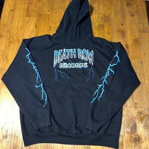 Death Row Records men's hooded sweatshirt hoodie size large *no hood string